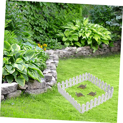 Ipetboom Outdoor Pet Fences 8 Pcs Tortoise Enclosure Playpen Easy Install Predator Proof Turtle Fence Safe Pet Isolation Gate 19.68X5.90X0.78In