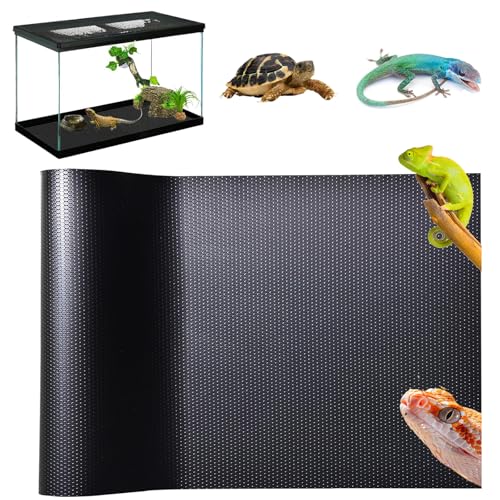Bearded Dragon Tank Accessories, 18x118 in Large Non-Stick Reptile Carpet Substrate Terrarium Tank Liner Carpet, Waterproof Reptile Bedding Floor Mats for Snakes, Leopards, Geckos, Lizards