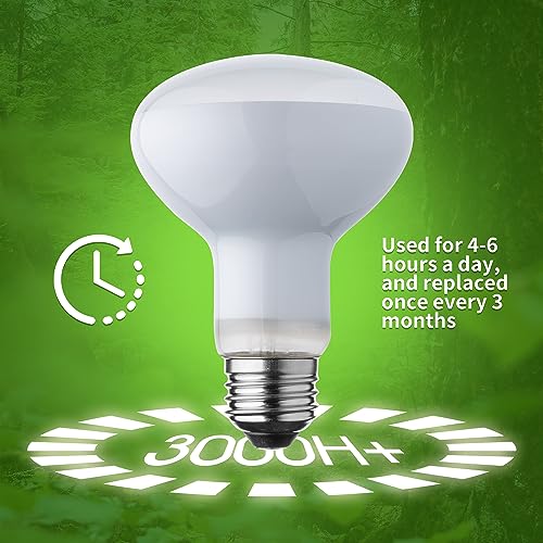 Reptile Heat Light Bulb, 100 Watt UVA Basking Spot Lamp Bulbs, Daylight Heating Spotlight for Turtle, Bearded Dragon, Tank, Lizard, Snake, Leopard Gecko, Chameleon, Ball Python - 4 Pack - size: 4 Pack