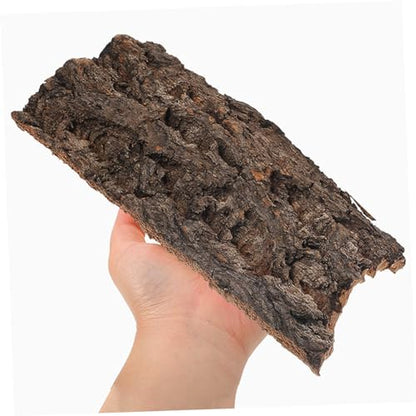 ORFOFE Natural Cork Bark Reptile Climbing Platform 4-Pack Terrarium Decor Reptile Hide for Snakes Lizards Small Pet Habitat Accessories