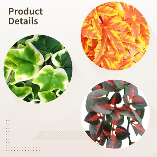 Artificial 12-Inch Climbing Vines for Reptiles, 3-Pack with Suction Cups, Perfect Decor for Terrariums and Reptile Tanks
