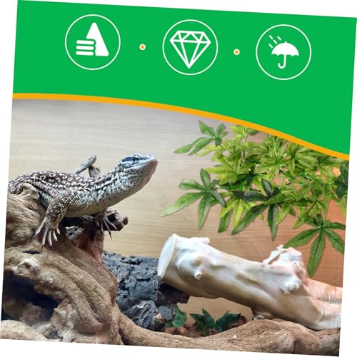 COLLBATH Faux Cactus Reptile Decor Plastic Resin Simulated Plant for Terrarium and Aquarium Safe Lizard Tank Accessory Vibrant Natural Look for Amphibian Habitat