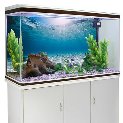 AWERT 48x18 inches Polyester Ocean Floor Background Undersea Ocean Floor Aquarium Background Tropical Tank Background - size: 48x18in/120x45cm