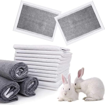 kathson 20 Pcs Guinea Pig Cage Liners Disposable 18" x 24" Rabbit Disposable Potty Training Pad Super Absorbent & Leak-Free Pet Supplies for Bunny Kitten Small Dog Guinea Pig - size: 18" x 24" / 20PCS