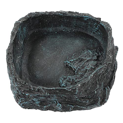 Reptile Feeding Bowl Smooth Surface Dish for Snakes Frogs Lizards Safe Water Food Basin for Bearded Dragons and Tortoises Easy to Clean