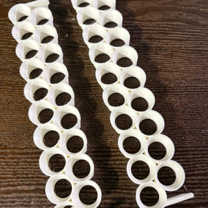Undique Standard & Button Quail Egg Rails, Rigid Polymer, White for Cimuka/Hatching Time CT-Series Incubators (2)