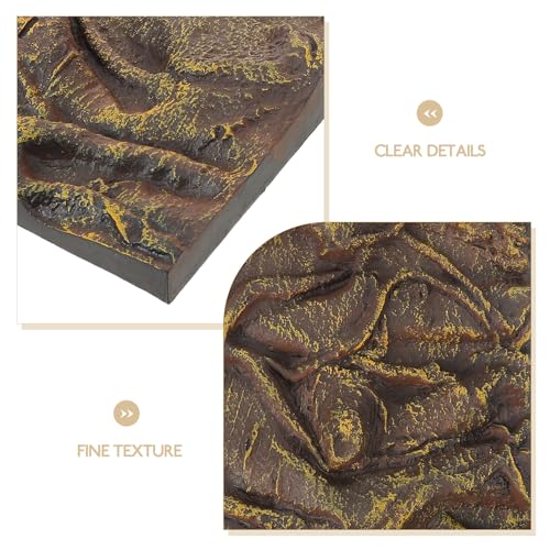 SOLUSTRE 3D Aquarium Background Board Waterproof Reptile Tank Decorative Bark Texture Panel Corrosion-Resistant for Fish, Turtle, and Terrarium Habitat