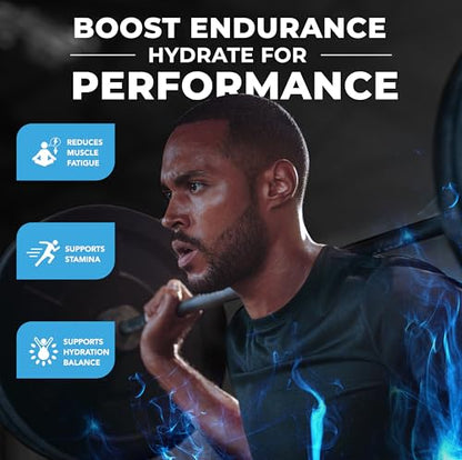 MMA Nutrition HRDWRK Electrolytes Powder with Magnesium, Potassium - Sugar Free Electrolytes Boost Endurance and Reduce Fatigue with This Electrolytes Supplement - Maximum Hydration - Keto Friendly - style: Blue Razz