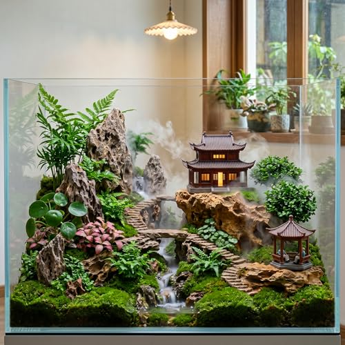 Eorbow 12lbs Natural Dragon Stones, Decorative Aquarium Rocks, Large Fish Tank Rock for Terrariums Aquarium Landscaping Paludariums Reptile Enclosures Bonsai Gardens, Mixed Sizes 6-12 Inches