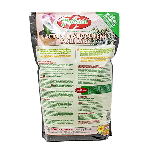 Hoffman 10410 Organic Cactus and Succulent Soil Mix, 10 Quarts, 4 Pack
