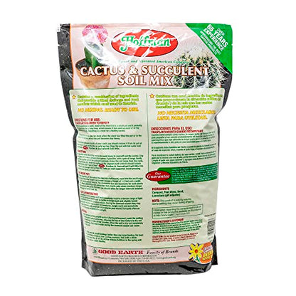 Hoffman 10410 Organic Cactus and Succulent Soil Mix, 10 Quarts, 4 Pack