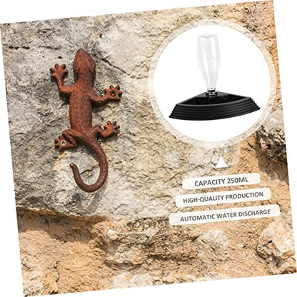 SUPVOX Reptile Tank Stand Water Fountain Pet Drinking Bowl Large Capacity Safe No Leak Easy Installation for Lizards and Tortoises