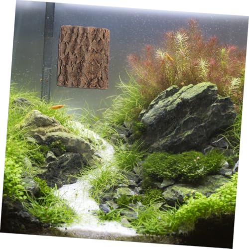 SUPVOX 2Pcs Cork Tile Background for Reptiles Natural Bark Terrarium Backdrop Wall Decor Versatile Habitat Decor for Gecko Lizard Bearded Dragon Turtle Snake