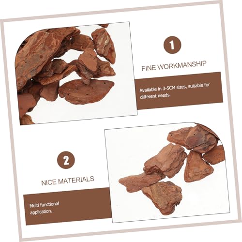 1Bag Terrarium Tree Bark Chips Bedding Natural Decorative Substrate for Reptile Tanks Safe for Aquatic Animals for Terrariums and Landscaping Approx