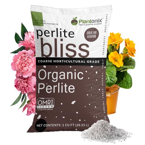 Perlite Bliss (1 Cubic Ft) - Organic Perlite for Plants Indoor Soil Amendment - Bulk Perlite for Gardening & Seed Starting - Mixes Easily with Potting Soil, Vermiculite, & Coco Coir for Plants - color: Perlite (1 Cubic Ft)