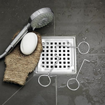10pcs Stainless Steel Floor Drain Grate Hooks Bathroom Drain Removal Tool Tub Strainer Lifting Hooks for Shower and Sink Maintenance