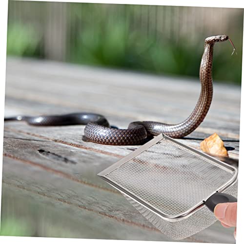 GALPADA 1Pc Stainless Steel Reptile Sand Shovel High Density Mesh Cleaning Scoop for Tortoise Lizard Snake and Durable Odor Efficient Waste Removal Tool