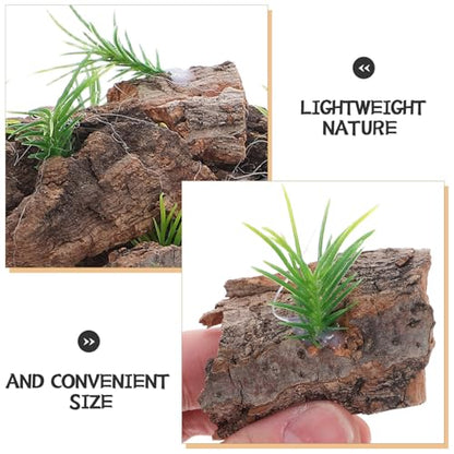 Alasum 20pcs Natural Cork Bark for Reptile Terrarium Tree Bark Decor for Reptile Tank Background for Lizards Snakes Turtles Easy Clean Terrarium Scenery