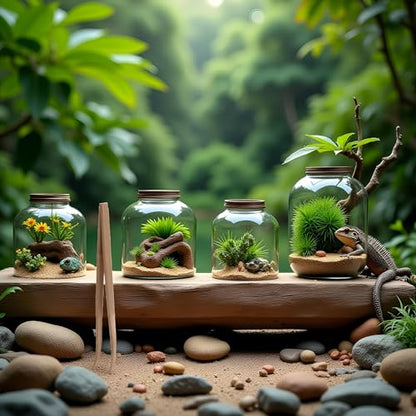 Wood Color Angled Reptile Feeding Tongs Tweezers 28cm Bamboo Eco-Friendly Feeding Tool，Reptiles and Amphibians，Reptile Terrariums