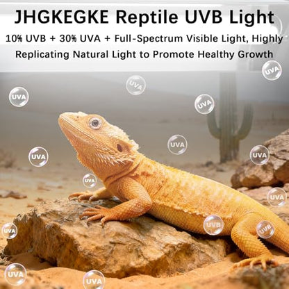 T5 10.0 UVB Reptile Light Fixture Combo Kit, 24W High Output UVA UVB Light with Upgraded Wider Alloy Reflector for Bearded Dragons Lizards Tortoises and Other Desert or Tropical Reptiles (22.7Inch) - size: 22.7Inch