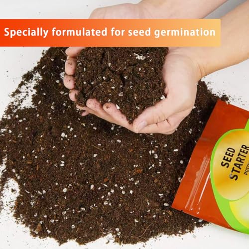 Seed Starting Soil Mix 10qt, Seed Starter Seedling Soil Ready to Use Suitable for Vegetable, Flower, Houseplant and Bonsai - color: Seedling Soil, size: 10qt