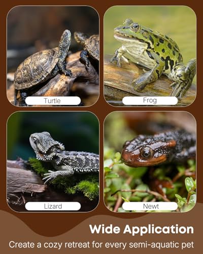 Pawfly Turtle Basking Platform — Resin Dock with 3 Suction Cups for Aquatic Turtles, Frogs, Turtle Tank Accessory