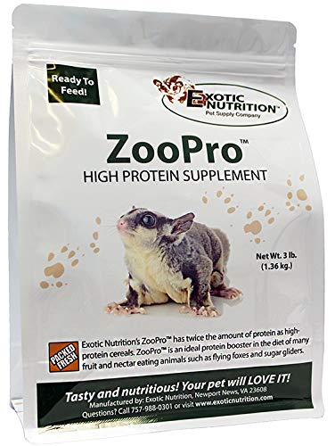 Exotic Nutrition Zoopro High Protein Supplement (3 lb.) - Protein Booster for Sugar Gliders - size: 3 lb.
