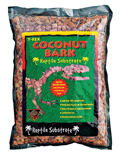 T-Rex Reptile Terrarium Substrate - Coconut Bark 4qt Bag (4qt) - size: 4qt