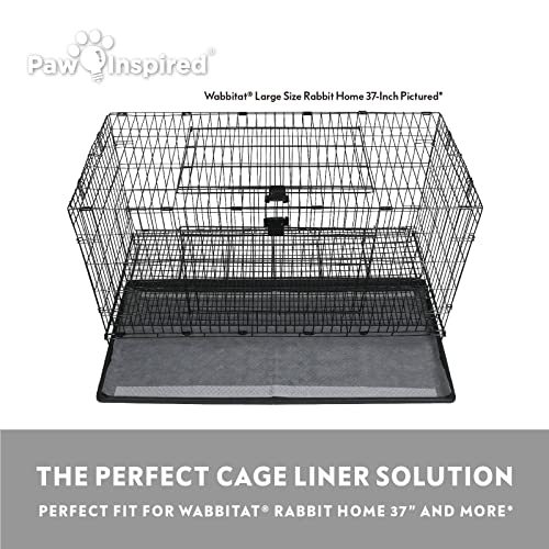 Paw Inspired Disposable Guinea Pig Cage Liners | Bamboo Charcoal Odor Controlling | Super Absorbent Liners Pee Pads for Ferrets, Rabbits, Hamsters, and Small Animals (36x18 (Wabbitat 37") - 16 ct) - size: 36x18" (Wabbitat 37") - 16 ct