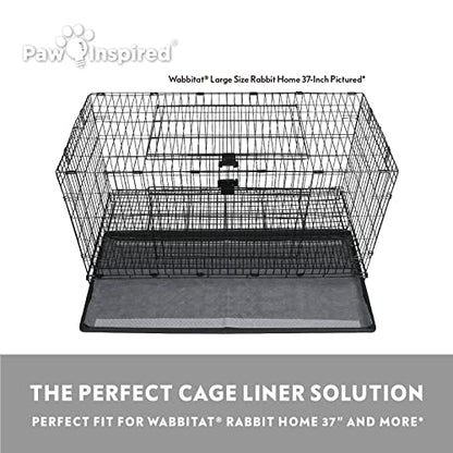 Paw Inspired Disposable Guinea Pig Cage Liners | Bamboo Charcoal Odor Controlling | Super Absorbent Liners Pee Pads for Ferrets, Rabbits, Hamsters, and Small Animals (36x18 (Wabbitat 37") - 16 ct) - size: 36x18" (Wabbitat 37") - 16 ct