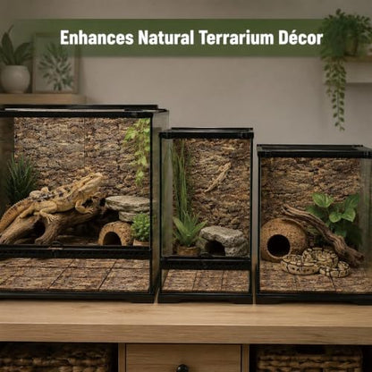 5 Pack Reptile Cork Bark Bulk Reptile 3.93x7.87inch Bark Bedding Natural Flat Cork Wood Pieces Terrarium Substrate Tank Supplies for Bearded Dragon Snake Spiders Hermit Crabs Geckos Tortoise Reptiles