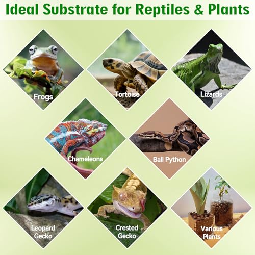 Halatool 8QT Leca Clay Balls Terrarium Substrate for Reptile – False Bottom | Organic Expanded Clay Pebbles for Reptile Terrarium Drainage Layer, Lightweight & Reusable, for Geckos, Tortoises & Frogs - size: 8QT