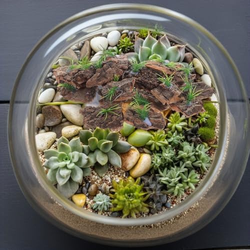 GANAZONO 20pcs Natural Cork Bark Reptile Background for Terrarium Tree Bark Platform and Hideout for Lizards Snakes Turtles Reptile Tank Decor with Climbing and Shelter Features