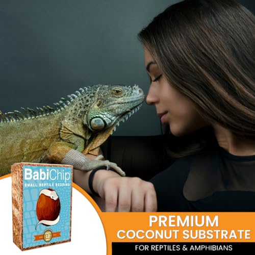 BabiChip Coconut Chip Substrate for Reptiles 12 Quart Loose Small Sized Coco Husk Chip Bedding for Ball Pythons, Other Snakes, Tortoises, Geckos, Frogs, or Lizard Terrarium Tanks - size: 12 Quart