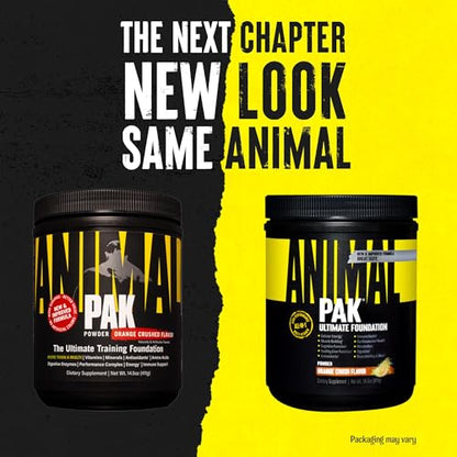 Animal Pak - Convenient All-in-One Vitamin & Supplement Powder, Orange Crush - Zinc, Vitamins C, B, D, Amino Acids, Immune Support, Digestive Enzymes - Daily Multivitamin for Women & Men - 60 Scoops - size: 30 Servings (Pack of 1), style: Orange Crush