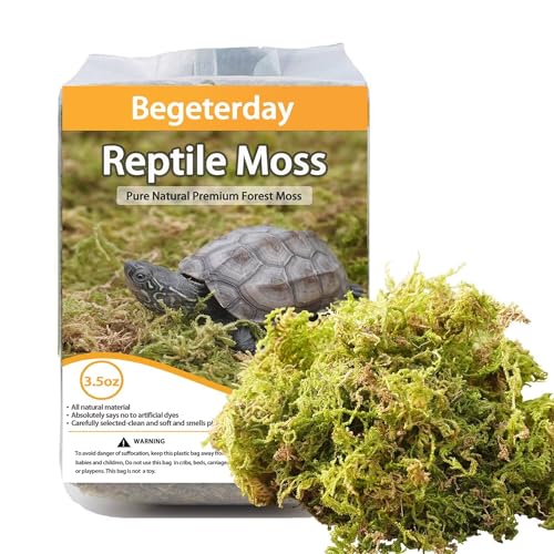 3.5oz Pure Natural Reptile Moss for Humidity, Great for Snakes, Turtle and Other Reptiles, Good for Terrariums for Reptiles & Amphibians - size: 3.5oz