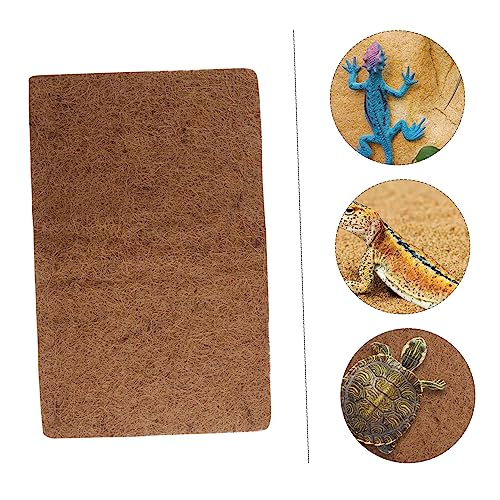 Toyvian 3pcs Climbing Pet Mat Substrate Liners Reptile Mat for Bearded Dragon Lizard Carpet Reptile Carpet Mat Terrarium Reptile Bed Mat Coconut Pads Coir Bedding Fiber Accessories Wooden