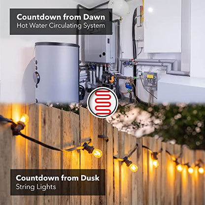 BN-LINK Short Period Repeat Cycle Intermittent Timer, Interval Timer - Day, Night, or 24 Hour Operation, Photocell Light Sensor Dusk to Dawn for Hydroponics Aquaponics Aeroponics