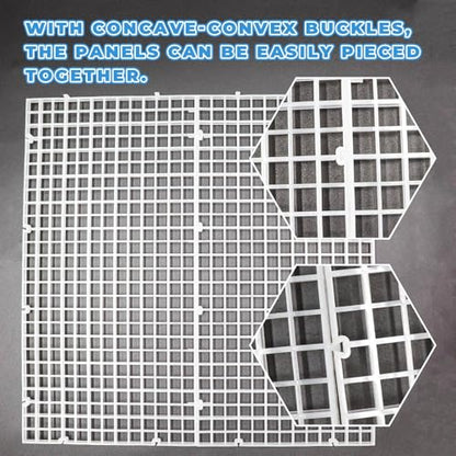 8 Pack Transparent Acrylic Tank Lid with Clips, Aquarium Lid Hood, Fish Tank Top Cover, Breeder Tank Lid, Acrylic Grid Panel Fish Tank Lid, Aquarium Cover Lid - color: Transparent, size: 8 Pacs