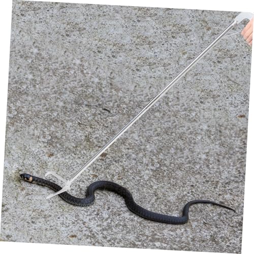 Stainless Steel Snake Catcher Clip Reptile Grabber with Lock Non-Slip Grip for Safe Snake Handling and Secure Capture in Garden and Zoo Use