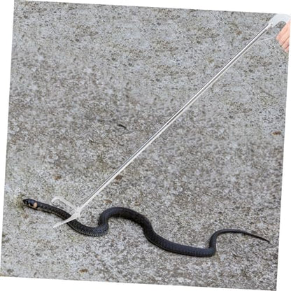 Stainless Steel Snake Catcher Clip Reptile Grabber with Lock Non-Slip Grip for Safe Snake Handling and Secure Capture in Garden and Zoo Use