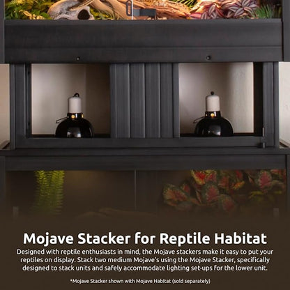 New Age Pet ECOFLEX Mojave Reptile Habitat Stacker, Medium, 36", Black