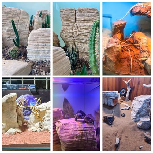 Natural Rock Stones Aquarium Rocks for Fish Tank Decoration Aquarium Landscaping Models Reptile and Amphibian enclosures-40lb(12-14Pcs) 2-9inch - size: 40lb (2-9inch 12-14Pcs)