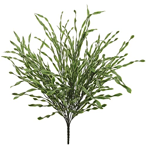 Larksilk 21" Spiral Grass Bush – Realistic Artificial Green Spiral Grass for Weddings, Terrariums & Home Decor