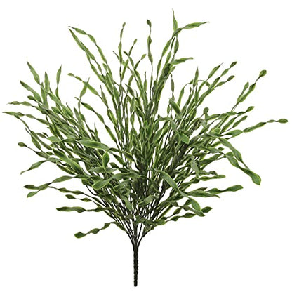 Larksilk 21" Spiral Grass Bush – Realistic Artificial Green Spiral Grass for Weddings, Terrariums & Home Decor