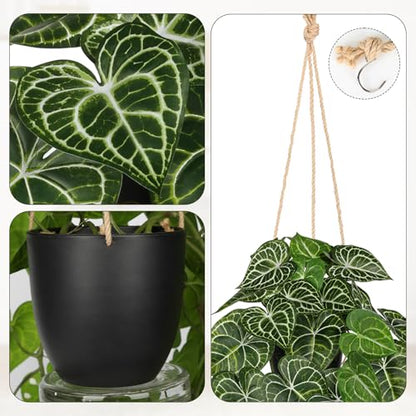 Large Fake Hanging Plants in Pot with Hook, 37" Artificial Hanging Pothos Long Vines Plants, Fake Potted Greenery Plant for Room Wall Living Room Bathroom Kitchen, Big Faux Ivy Houseplants for Shelf - color: # Pothos