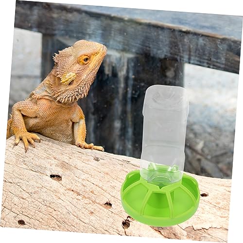 2sets Lizard Water and Food Basins Plastic Tortoise Water Feeders for Small Reptiles for Lizards Turtles and Other Crawling Pets