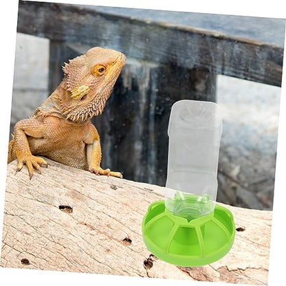 2sets Lizard Water and Food Basins Plastic Tortoise Water Feeders for Small Reptiles for Lizards Turtles and Other Crawling Pets