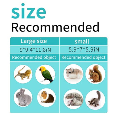 Guinea Pig Carrier Travel Small Animal Carrier Bag Lizard Bird Rabbit Carrier Cage Squirrel Breathable Bag Portable Travel Hamster Small Pet Hangbag (Large, Pink) - color: pink, size: Large