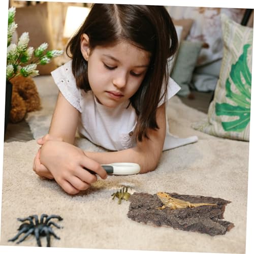 ORFOFE Natural Cork Bark Reptile Climbing Platform 4-Pack Terrarium Decor Reptile Hide for Snakes Lizards Small Pet Habitat Accessories